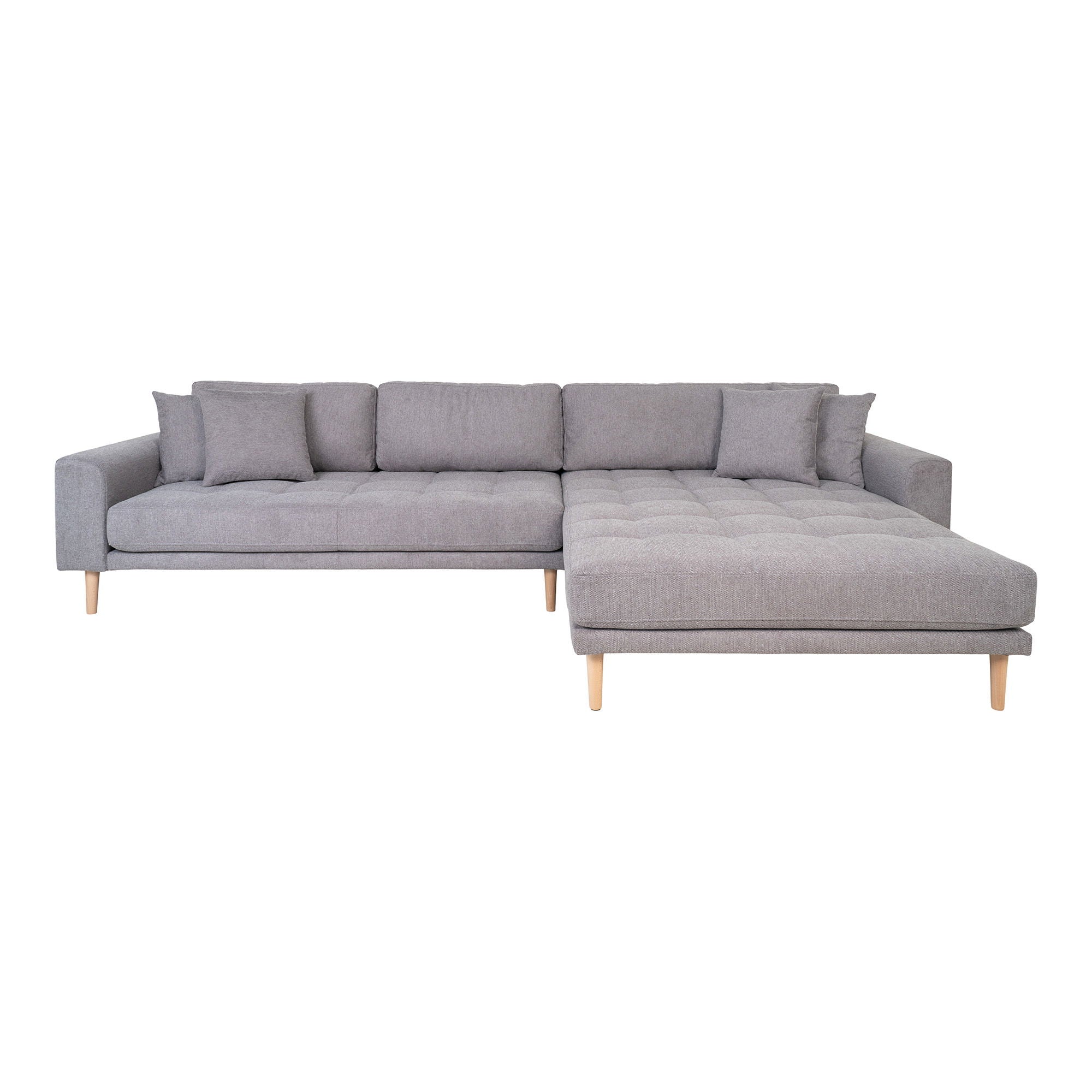 Lido – Ecksofa mit Recamiere, rechtsbündig, meliert, 170–92 × 290 × 76 cm